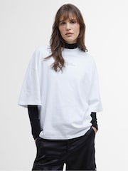 Barbour® International Oversized 100% Cotton Francheca Logo T-Shirt - Image 2 of 6