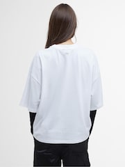 Barbour® International Oversized 100% Cotton Francheca Logo T-Shirt - Image 3 of 6