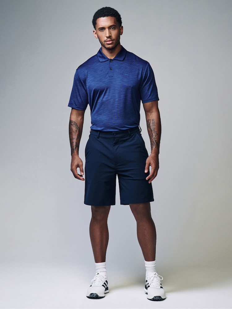 Blue Active Golf Mesh Training Polo Shirt - Image 2 of 7 Blue Active Golf Mesh Training Polo Shirt - Image 2 of 7