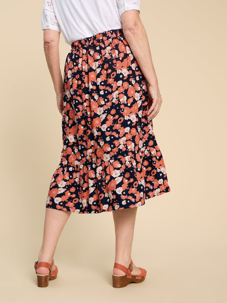 White Stuff Orange Ava Reversible Skirt - Image 2 of 4