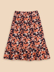 White Stuff Orange Ava Reversible Skirt - Image 4 of 4