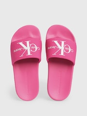 Calvin Klein Pink Monogram Slides - Image 1 of 6