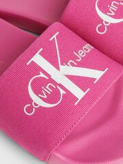 Calvin Klein Pink Monogram Slides - Image 4 of 6