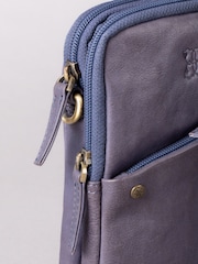 Lakeland Leather Blue Harstone Travel Bag - Image 3 of 7
