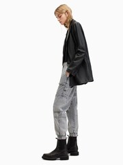 AllSaints Grey 100% Cotton Mila Denim Trousers - Image 4 of 8