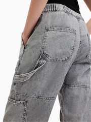 AllSaints Grey 100% Cotton Mila Denim Trousers - Image 5 of 8