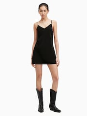 AllSaints Black Embroidered Izabela Dress - Image 5 of 7