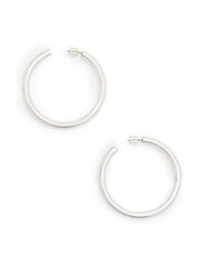 AllSaints Silver Tone Stone Thick Tube Hoop Earrings - Image 1 of 4