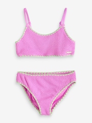 River Island Purple Girls Textured Bikini Set - Image 1 of 1