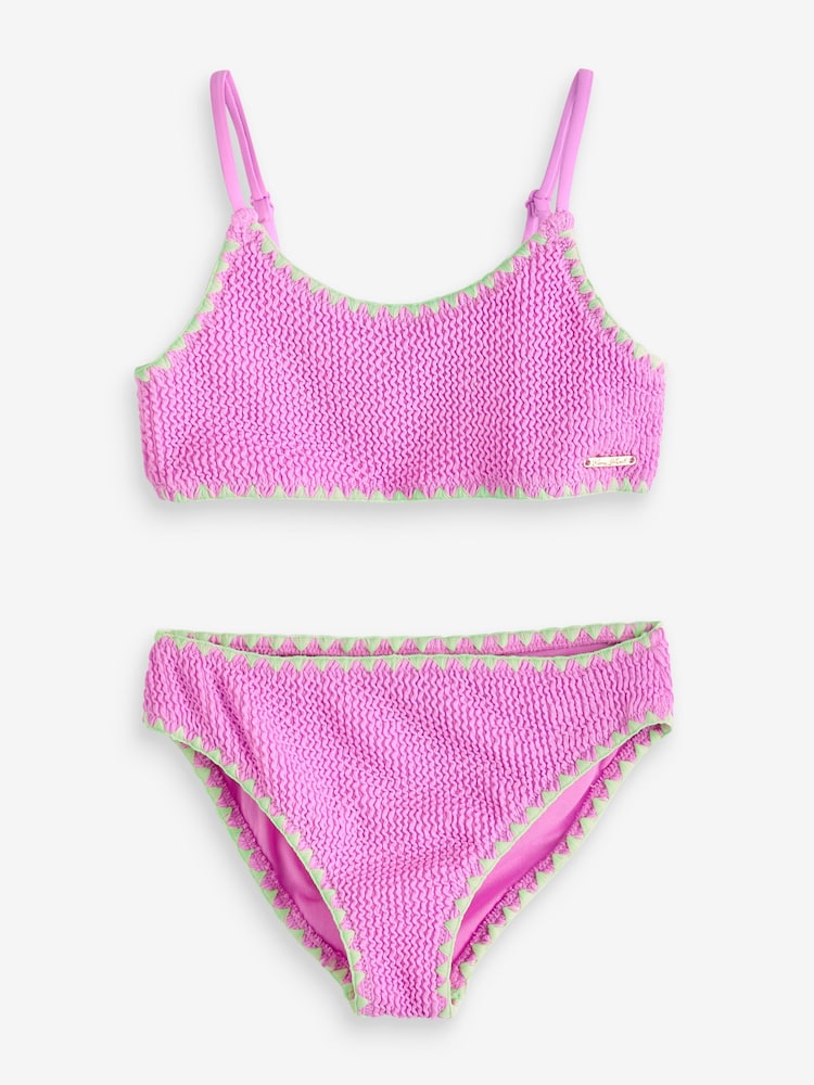 River Island Purple Girls Textured Bikini Set - Image 1 of 1