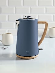 Blue Bronx Wood Effect Kettle - Image 1 of 4