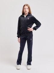 Juicy Couture Blue Girls Diamanté Bootcut Joggers - Image 2 of 7