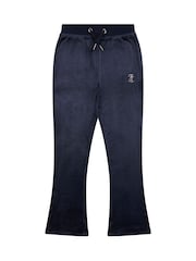 Juicy Couture Blue Girls Diamanté Bootcut Joggers - Image 6 of 7