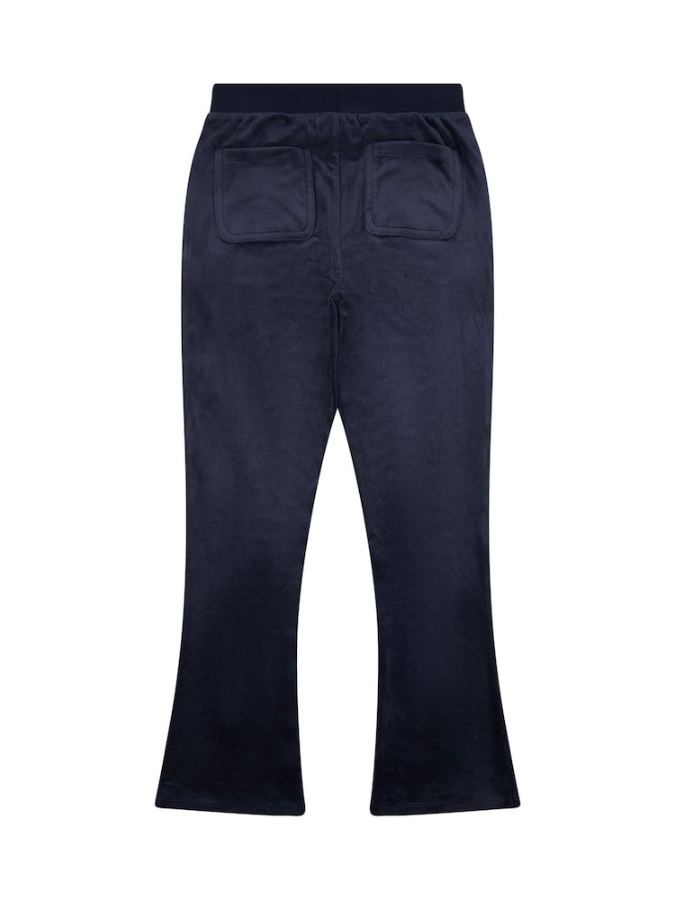 Juicy Couture Blue Girls Diamanté Bootcut Joggers - Image 7 of 7
