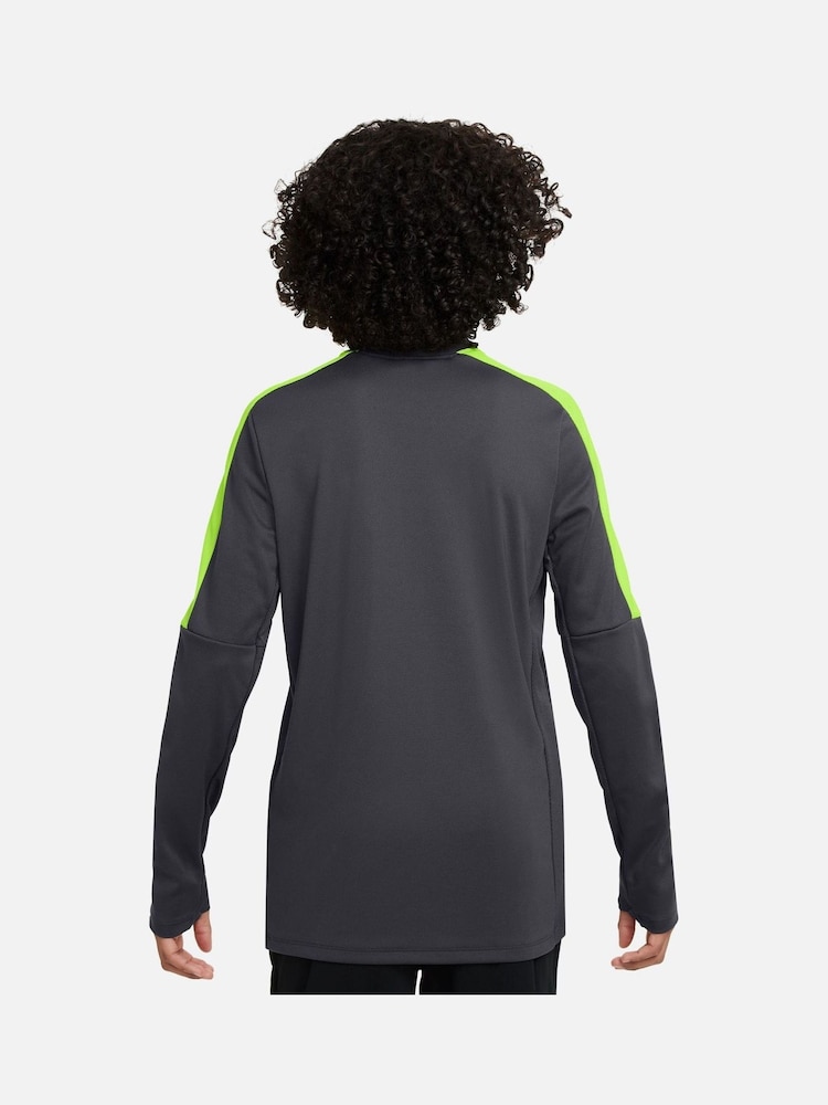 Nike Dark Grey/Volt Dri-FIT Academy23 Football Drill Top - Image 2 of 3