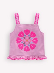 Boden Pink Embroidered Peplum Top - Image 1 of 3