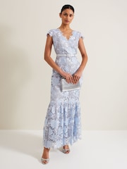 Phase Eight Blue Blanche Maxi Dress - Image 1 of 6
