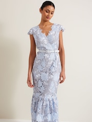 Phase Eight Blue Blanche Maxi Dress - Image 3 of 6