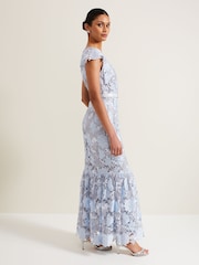 Phase Eight Blue Blanche Maxi Dress - Image 5 of 6