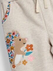 JoJo Maman Bébé Natural Hedgehog Appliqué Joggers - Image 3 of 3