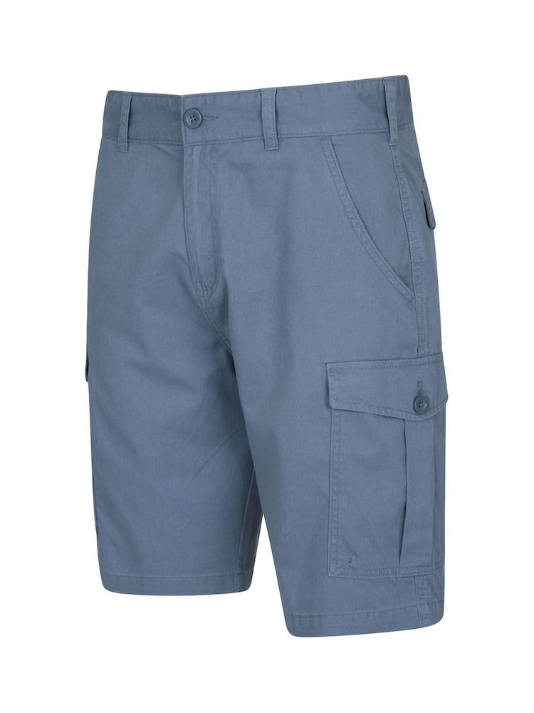 Azul - Pantalones cortos cargo para hombre 100% algodón Lakeside de Mountain Warehouse - Imagen 2 de 4