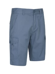 Azul - Pantalones cortos cargo para hombre 100% algodón Lakeside de Mountain Warehouse - Imagen 3 de 4
