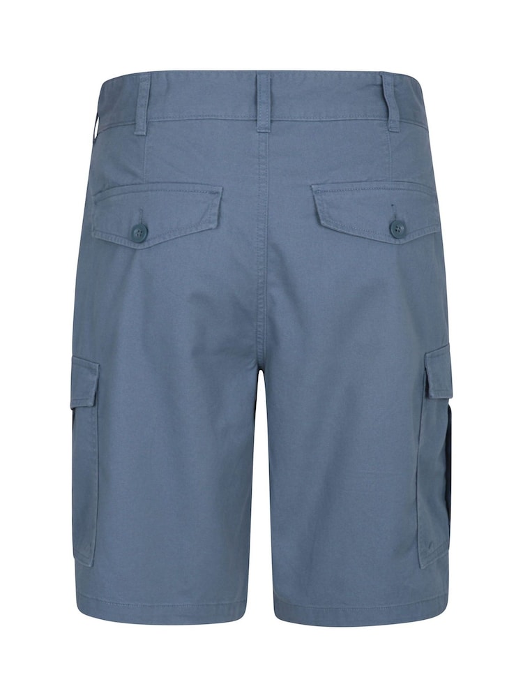 Azul - Pantalones cortos cargo para hombre 100% algodón Lakeside de Mountain Warehouse - Imagen 4 de 4