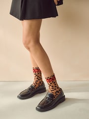 White/Black /Animal Cushion Sole Ribbed Sport Ankle Socks 3 Pack With Arch Support - Image 1 of 6