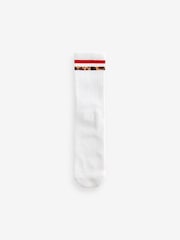 White/Black /Animal Cushion Sole Ribbed Sport Ankle Socks 3 Pack With Arch Support - Image 4 of 6