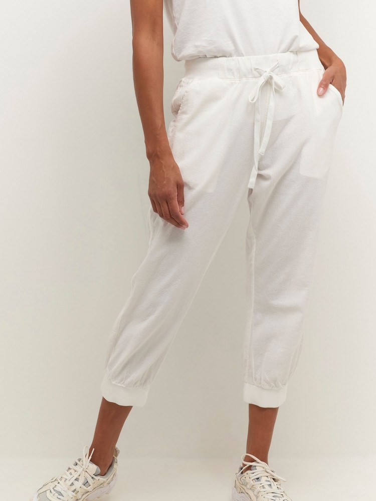 Kaffe Naya Capri Cropped 100% Cotton Trousers - Image 1 of 6
