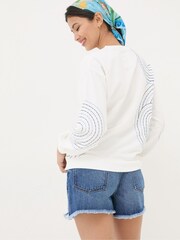 FatFace Alex Natural Embroidered Sweatshirt - Image 2 of 5