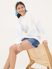 FatFace Alex Natural Embroidered Sweatshirt - Image 3 of 5