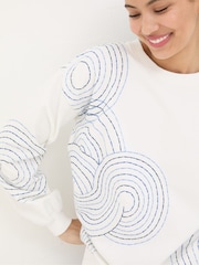 FatFace Alex Natural Embroidered Sweatshirt - Image 4 of 5
