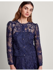 Monsoon Blue Abelia Lace Jacket - Image 1 of 5