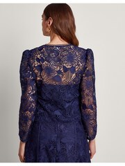 Monsoon Blue Abelia Lace Jacket - Image 3 of 5