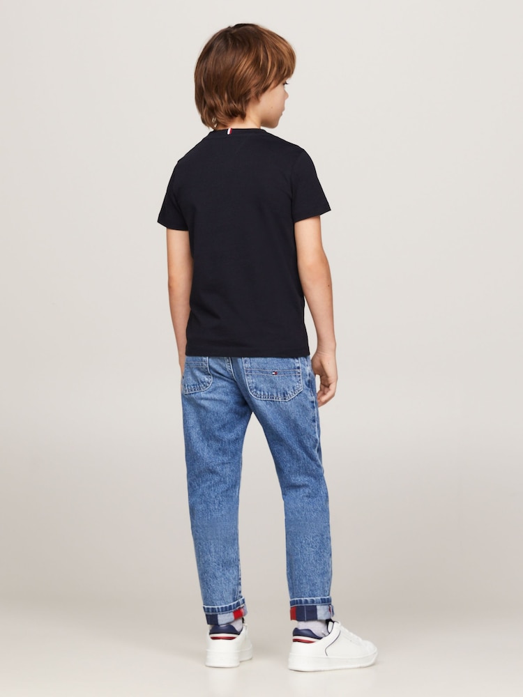 Tommy Hilfiger Blue 100% Cotton Pocket T-Shirt - Image 2 of 6 Tommy Hilfiger Blue 100% Cotton Pocket T-Shirt - Image 2 of 6