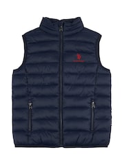 U.S. Polo Assn. Blue Bound Quilted Boys Gilet - Image 4 of 6