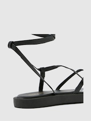 Schuh Terry Toe Loop Strappy Black Sandals - Image 3 of 3