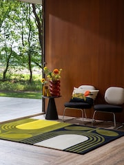 Orla Kiely Green Striped Tulip Rug - Image 1 of 4