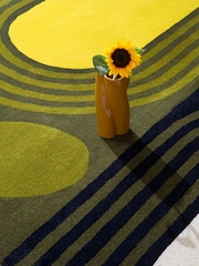 Orla Kiely Green Striped Tulip Rug - Image 2 of 4