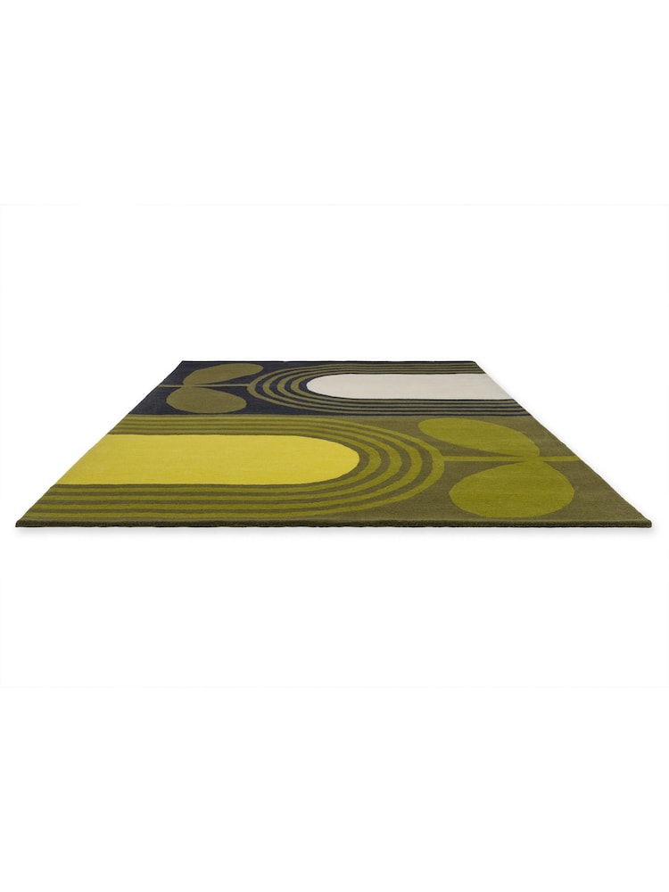 Orla Kiely Green Striped Tulip Rug - Image 4 of 4