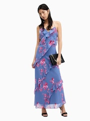 AllSaints Pink Marina Iona Dress - Image 3 of 5