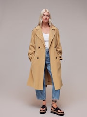 Whistles Neutral Petite Riley Trench Coat - Image 1 of 5