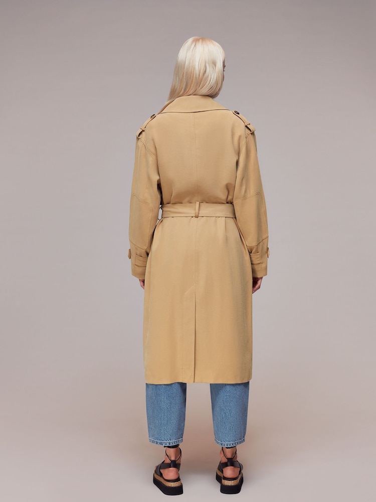Whistles Neutral Petite Riley Trench Coat - Image 2 of 5