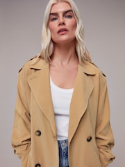 Whistles Neutral Petite Riley Trench Coat - Image 3 of 5
