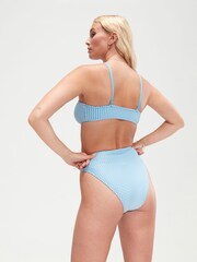 Speedo Blue Gingham Convertible Cut-Out 1 Piece Swimsuit with UPF 50+ UV Protection - Image 2 of 5