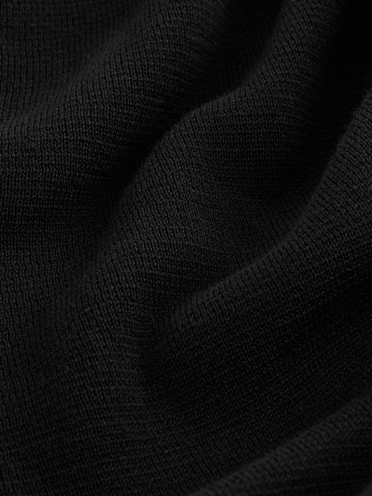 črna - Texture Regular Fit 100% Cotton Premium Zip-Through Jumper - Slika 8 iz 8