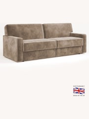 Jay-Be Luxe Velvet Mink Brown Linea 4 Seater Sofa Bed - Image 2 of 6