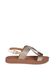 Linzi Gold Knitted Larissa Sandals - Image 2 of 4