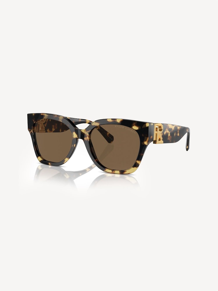 Ralph Lauren The Oversized Ricky Rl8221 Butterfly Brown Sunglasses - Image 1 of 5